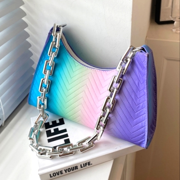 LuxKo Handbags - 🐝 Retro Color Block Underarm Purse